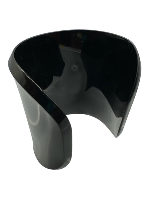Tory Burch Black Acetate Engraved Cuff Bracelet Black