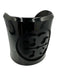 Tory Burch Black Acetate Engraved Cuff Bracelet Black