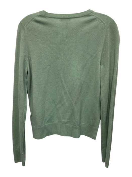 J. Crew Size M Mint Green Cashmere Knit Button Front Ribbed Hem Cardigan Sweater Mint Green / M