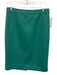 J. Crew Size 6 Teal Green Wool Felted Pencil Back Zip Knee length Skirt Teal Green / 6