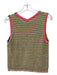 YanYan Knits Size M Green, Pink, Blue Cotton Stripe Toggle Buttons Vest Top Green, Pink, Blue / M