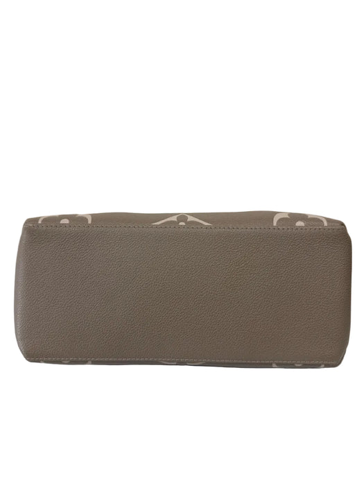Louis Vuitton Beige & Taupe Leather Monogram Top Handles Embossed Bag