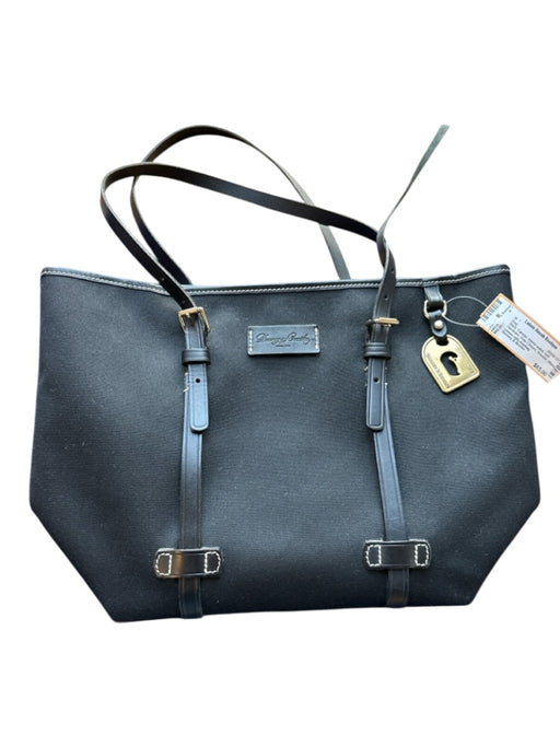 Dooney & Bourke Black Canvas Interior wallet Gold Hardware Snap Closure Bag Black