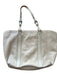 Coach Tan Cowhide Leather Stich detail Silver Hardware Zipper Closure Bag Tan