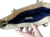 Coach Tan Cowhide Leather Stich detail Silver Hardware Zipper Closure Bag Tan