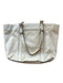 Coach Tan Cowhide Leather Stich detail Silver Hardware Zipper Closure Bag Tan