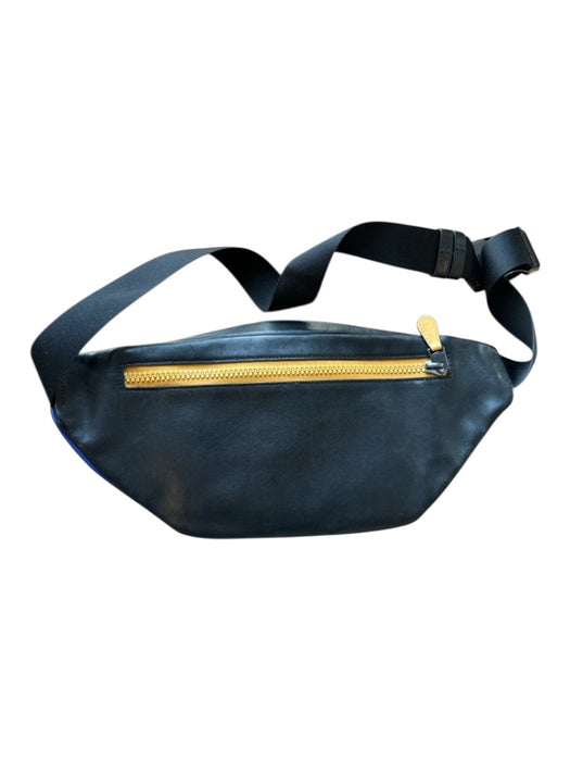 Coach Blue & Black Leather Color Block Bum Bag Men's Bag Blue & Black