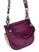 Coach Purple & Gray Leather Turnlock Crossbody SHW Bag Purple & Gray / S