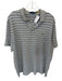 Polo Ralph Lauren Size XL Gray & Navy Print Cotton Striped Men's Polo Gray & Navy Print / XL