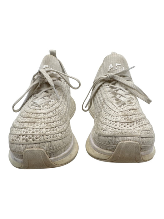 APL Shoe Size 8 White textile upper Woven Athletic Low Top Lace Up Sneakers White / 8