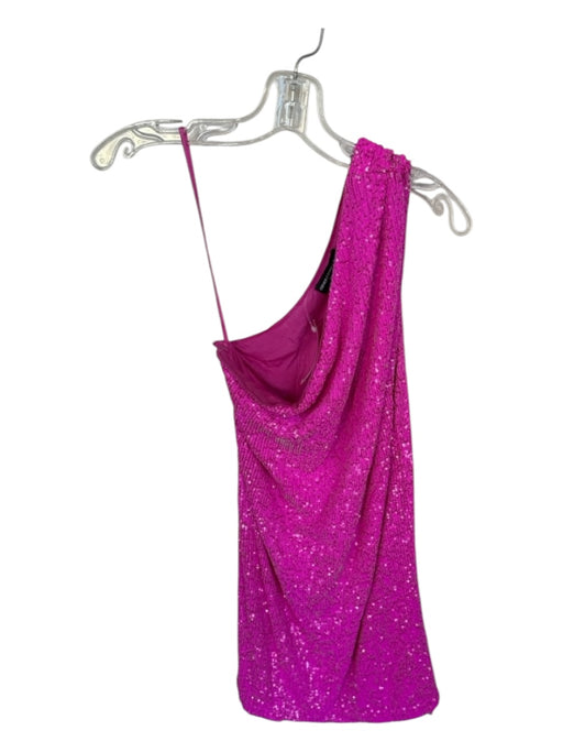 Generation Love Size M Pink Sequin One Shoulder Side Zip Dress Pink / M