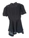 Antonio Melani Size 4 Black Linen Blend Short Sleeve Flower Application Dress Black / 4