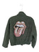 Sojara Size Est M Army Green Cotton Patches Quilted Full Zip Sequins Jacket Army Green / Est M