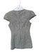 Likely Size 4 Brown & White Cotton Blend Cap Sleeve Tweed Collar Dress Brown & White / 4