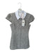 Likely Size 4 Brown & White Cotton Blend Cap Sleeve Tweed Collar Dress Brown & White / 4