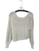 Free People Size S Ivory Cotton Blend Long Sleeve Cable Knit Sweater Ivory / S