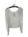 Free People Size S Ivory Cotton Blend Long Sleeve Cable Knit Sweater Ivory / S