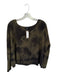 Line Size S Green & Black Cashmere Long Sleeve Tie Dye Knit V Neck Sweater Green & Black / S
