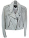 Lamarque Size M Bone Leather Long Sleeve Silver Hardware Moto Jacket Bone / M