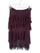Free People Size S Plum Lace Elastic Waist Tiered Swiss Dot Maxi Skirt Plum / S