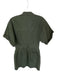 Aqua Size S Army Green Cotton Short Cuff Sleeve Snap Button Front Pockets Dress Army Green / S