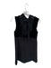 Staud Size S Black Polyester Blend Mock Neck Velvet Accents Sleeveless Dress Black / S