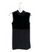 Staud Size S Black Polyester Blend Mock Neck Velvet Accents Sleeveless Dress Black / S