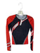 Miaou Size S Red & Charcoal Print Nylon Blend Long Sleeve Abstract Top Red & Charcoal Print / S