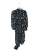 Elliatt Size Est S Black & Green Polyester Long Balloon Sleeve Botanical Dress Black & Green / Est S