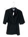 Ganni Size 38 Black & Green Cotton 3/4 Balloon Sleeve Pinstripe Collar Dress Black & Green / 38