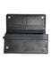 Prada Black Saffiano Leather Bi-Fold Gold Hardware Snap Closure Wallets Black