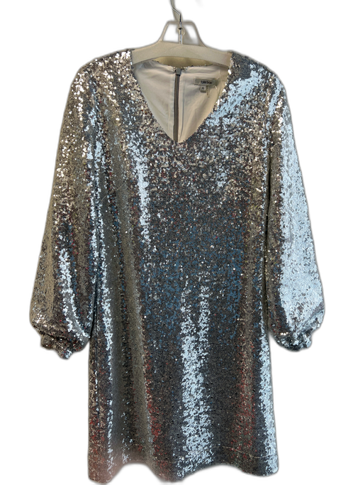 Tyler Boe Size XS Silver Missing Fabric Tag All Over Sequins V Neck Dress Silver / XS