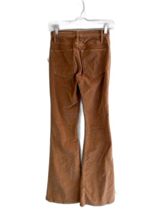 Frame Size 25 Rust Cotton Blend Corduroy 5 Pocket High Waist Flare Pants Rust / 25