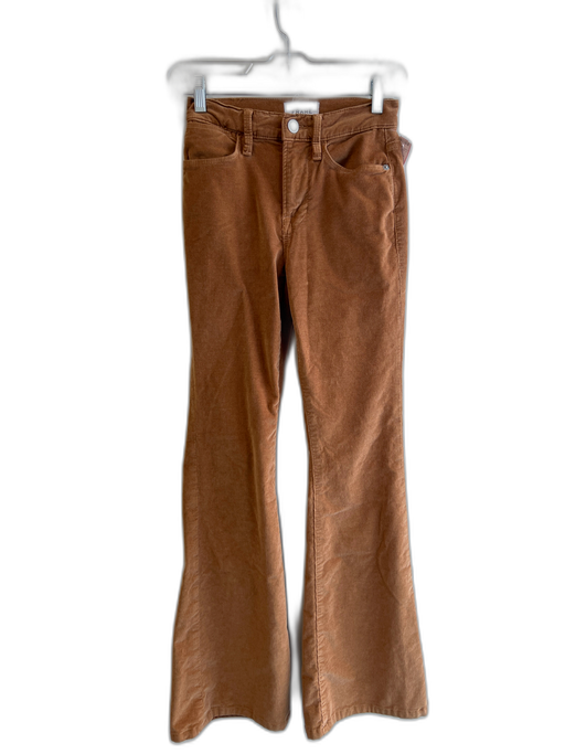 Frame Size 25 Rust Cotton Blend Corduroy 5 Pocket High Waist Flare Pants Rust / 25