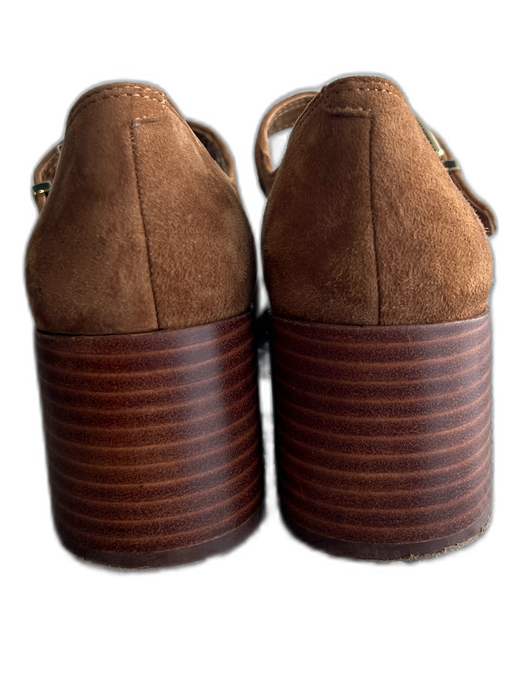 Steve Madden Shoe Size 6.5 Brown Leather Upper Suede Square Toe Mary Jane Shoes Brown / 6.5