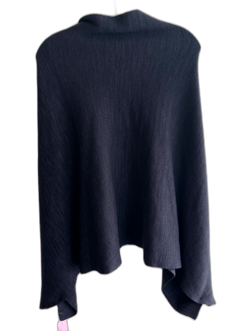 Tear Paulista Size No size Gray Missing Fabric Tag Knit Poncho Pearl Buttons Top Gray / No size