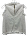 Ann Mashburn Size XS White Cotton Frayed Hem Sleeveless Top White / XS