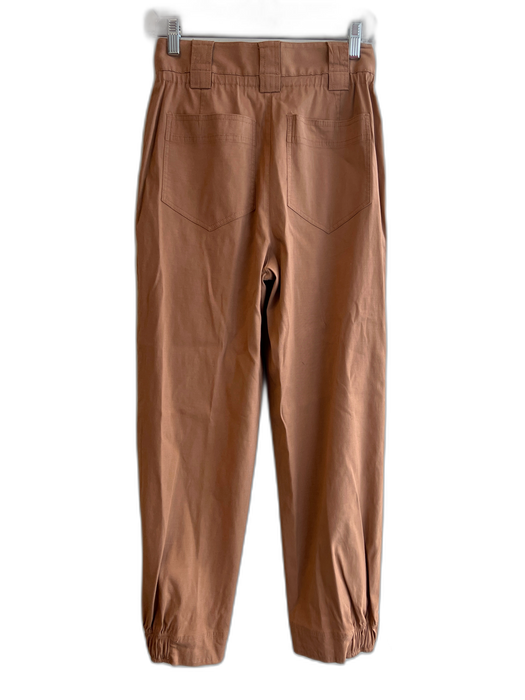 A.L.C. Size 0 Brown Linen & Viscose High Rise 4 Pocket Straight Leg Pants Brown / 0