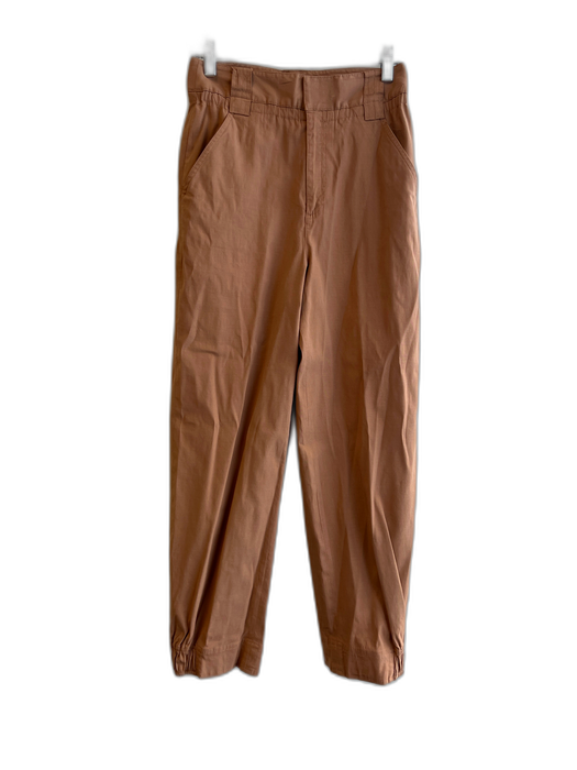 A.L.C. Size 0 Brown Linen & Viscose High Rise 4 Pocket Straight Leg Pants Brown / 0