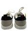 De Florance Shoe Size 6.5 White, Taupe & Black Leather Upper Low Top Sneakers White, Taupe & Black / 6.5