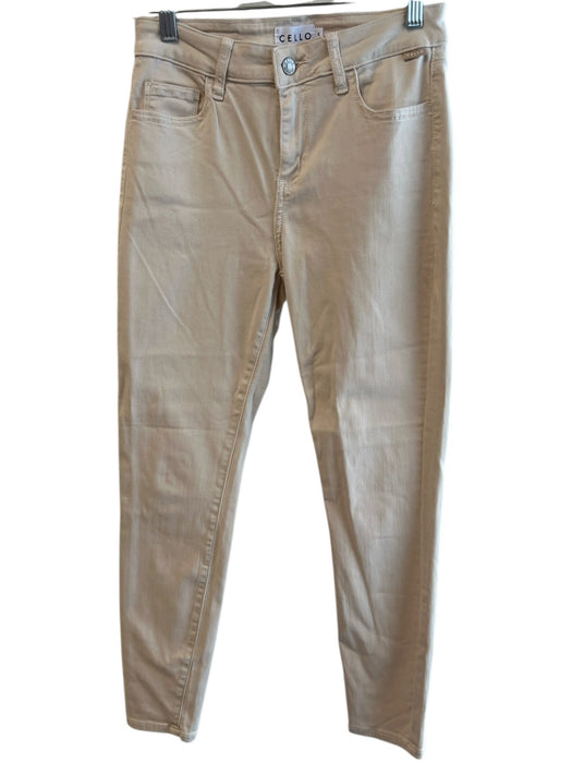 Cello Size 5 Beige Lyocell & Cotton High Rise Zip Fly 5 Pocket Jeans Beige / 5