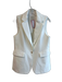 Joie Size XS White Polyester Lapel Sleeveless Single Button Front Pockets Vest White / XS