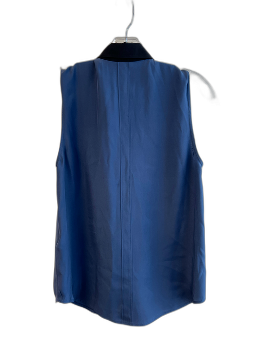 Frame Size XS Black & Navy Algae Collared Button Down Sleeveless Color Block Top Black & Navy / XS