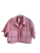 Pilcro Size S Pink Cotton Collar V Neck 1/2 Button Boxy Top Pink / S
