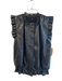 Joh. Size XS Black PU Leather Ruffled Pockets Sleeveless Jacket Black / XS