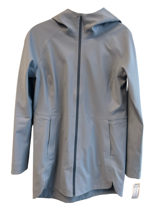 Lululemon Size 4 Blue Polyester & Polyurethane Pockets Long Sleeve Hood Jacket Blue / 4