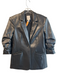 5a7 Cinq a Sept Size 0 Black Polyester Blend Collared Pockets 3/4 Sleeve Jacket Black / 0