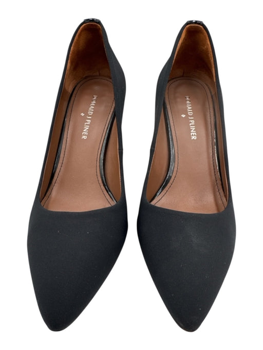 Donald J Pliner Shoe Size 6.5 Black Leather & Textile Pointed Toe Low Heel Pumps Black / 6.5
