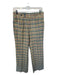 Sansabelt Size Est S Green & Orange High Waist Plaid Pants Green & Orange / Est S