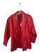 Wilson Size S Red Leather Drawstring Sides Lapel Coat Red / S